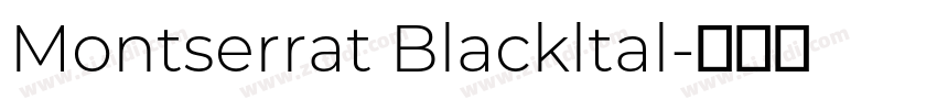 Montserrat Blackltal字体转换
